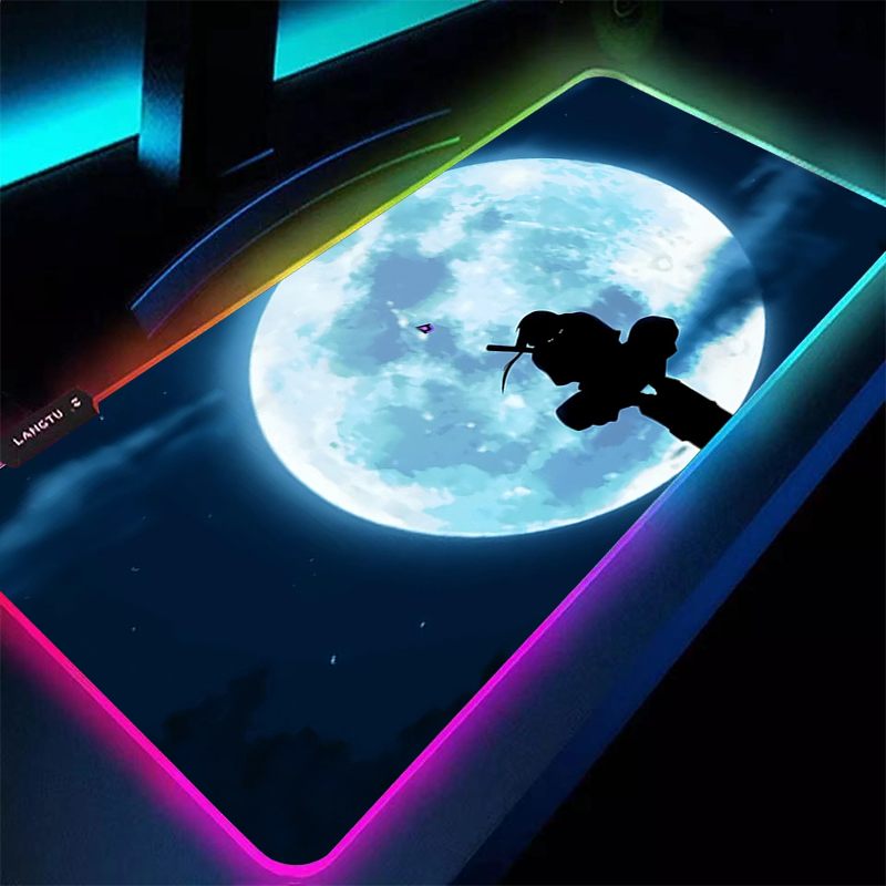 Esports Gaming Mousepad - แผ่นรองเมาส์ RGB ขนาดใหญ่ 90x40 ซม. นารูโตะ