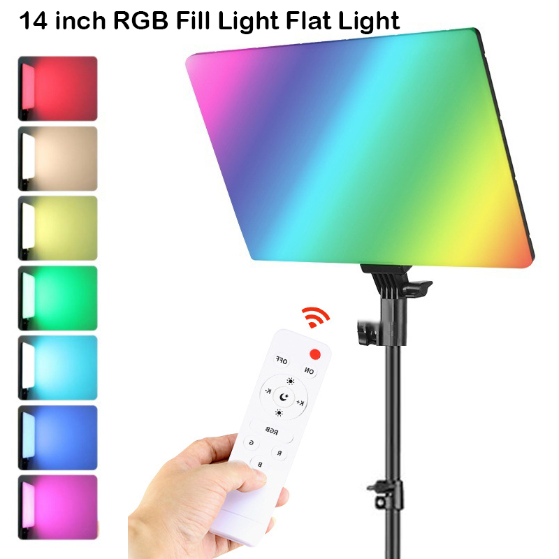 Led Light Panel Stream - RGB 14 ''LED Video Light รีโมทคอนโทรลการถ่ายภาพ