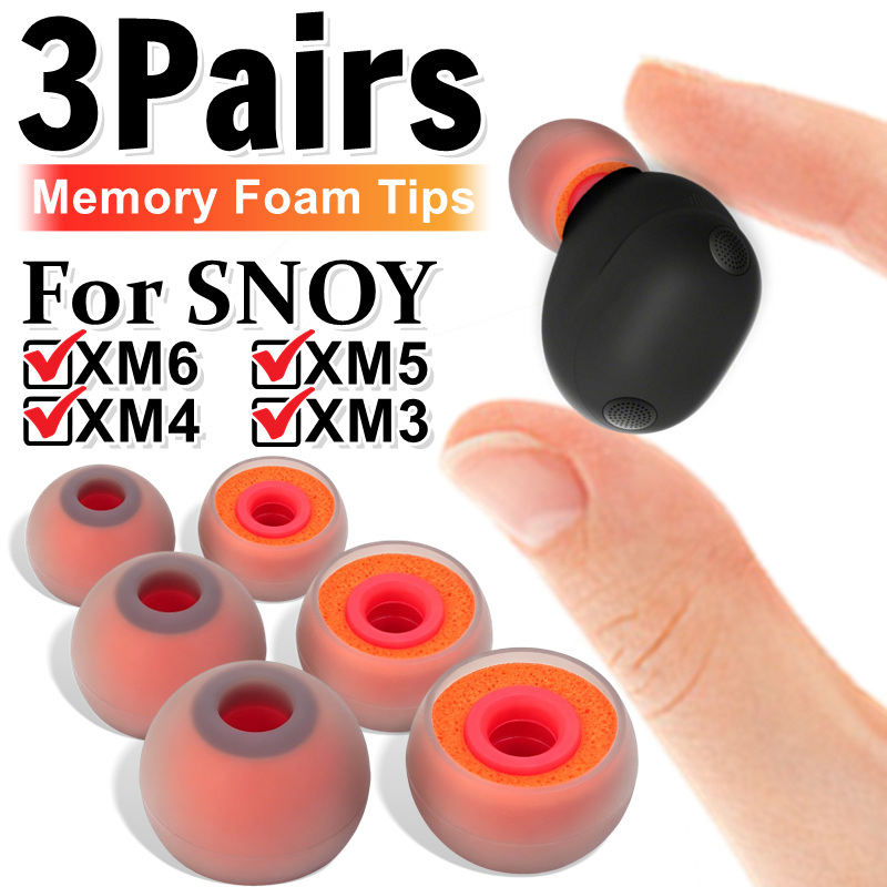 Sound Dampening Foam - จุกหูฟังเมมโมรี่โฟมสำหรับ Sony WF-1000XM6 XM5 XM4 XM3
