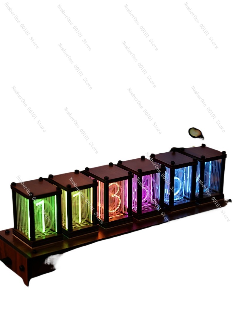 Esports Gaming Youtube - นาฬิกาหลอดเรืองแสง RGB, นาฬิกาตั้งโต๊ะอีสปอร์ตไฟ LED, โคมไฟตั้งโต๊ะดิจิตอลสร้างสรรค์, ของตกแต่งอิเล็กทรอนิกส์สำหรับห้องเล่นเกม