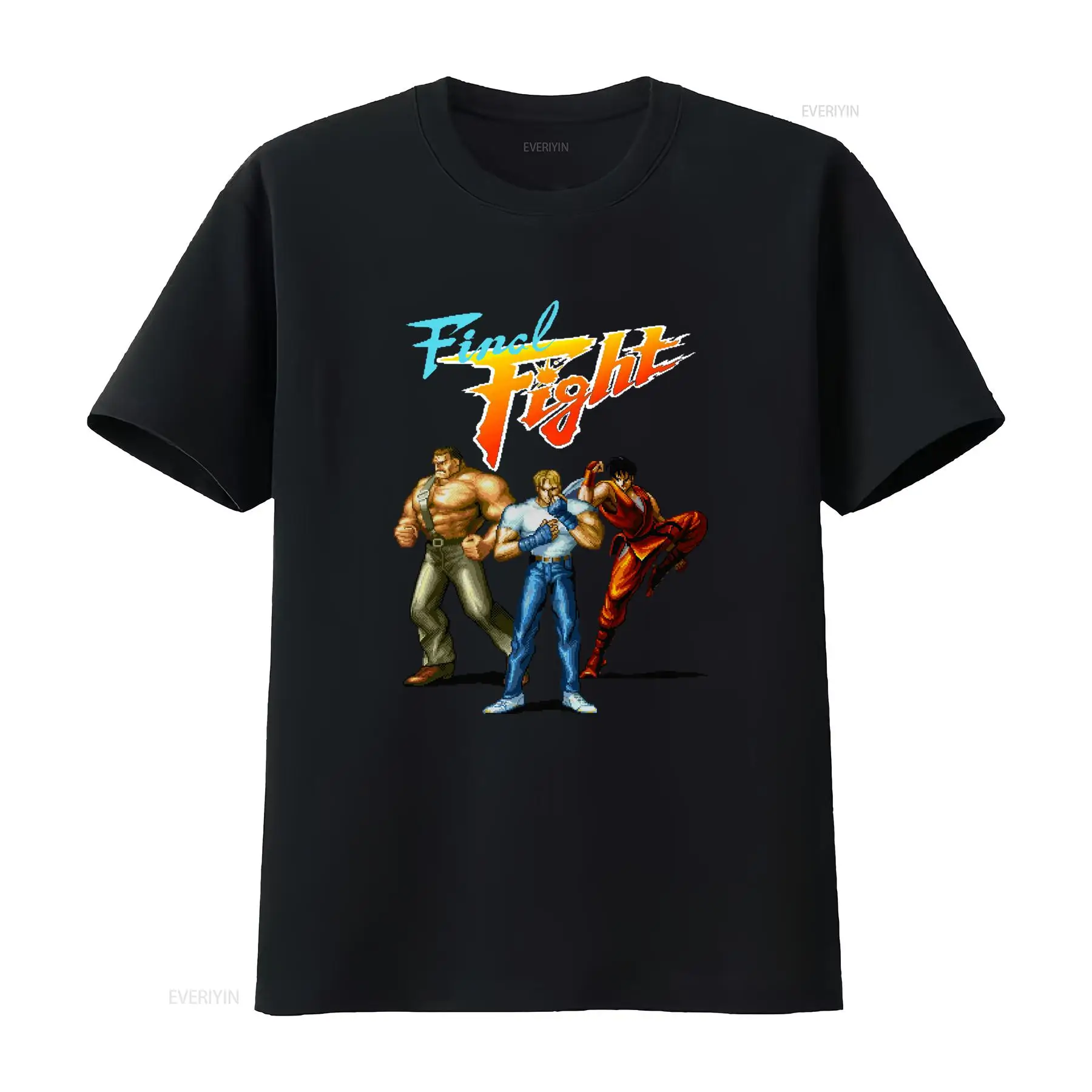 Esports Gaming T Shirt - เสื้อยืดลายวินเทจ SNES Arcade Final Fight Box
