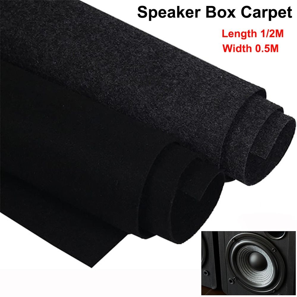 Sound Dampening Foam - ผ้าสักหลาดปูพื้นสำหรับกล่องลำโพง สีดำเทา กว้าง 0.5 เมตร ผ้าตาข่ายลำโพง