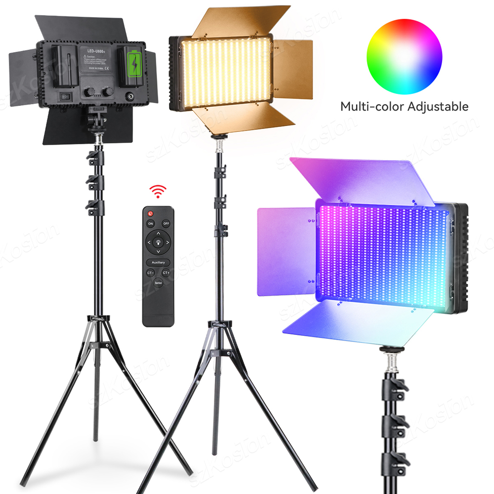 Led Light Panel Stream - RGB แผงไฟ LED สำหรับถ่ายวิดีโอถ่ายภาพชุดโคมไฟสตูดิโอถ่ายภาพสำหรับบันทึกวิดีโอ YouTube TikTok