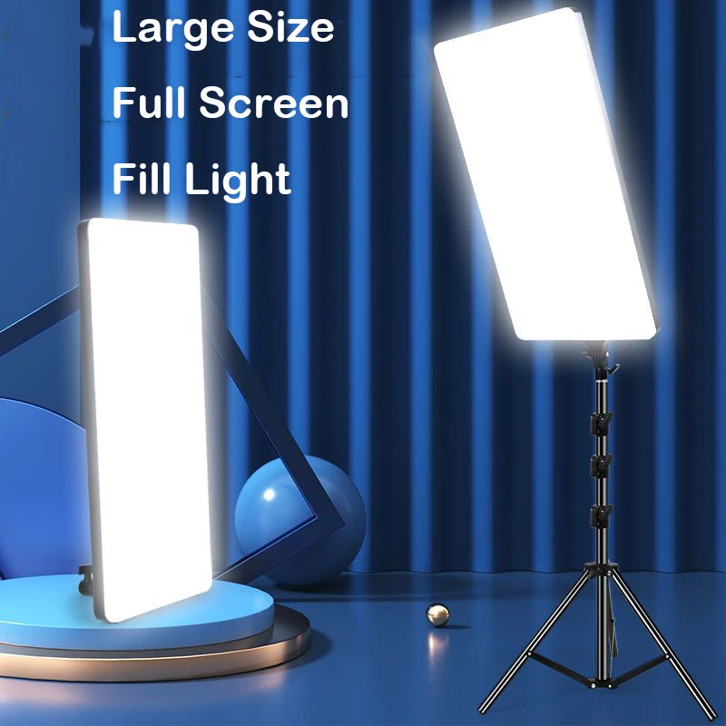 Led Light Panel Stream - ไฟวิดีโอ LED ขนาดใหญ่สำหรับการถ่ายภาพ, แผงไฟเซลฟี่ปรับความสว่างได้, ไฟสตูดิโอถ่ายภาพ, ไลฟ์สด,