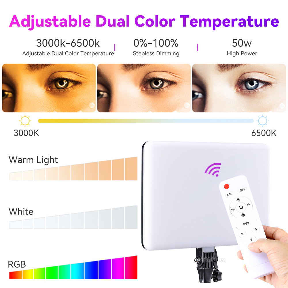 RGB 14 ''LED Video Light รีโมท - Led Light Panel Stream บทวิจารณ์และราคา