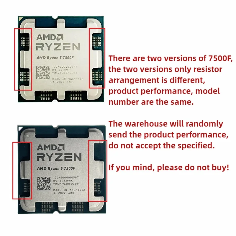 AMD Ryzen 5 7500F 3.7GHz 6 คอร - Amd Cpu Ryzen 5 บทวิจารณ์และราคา