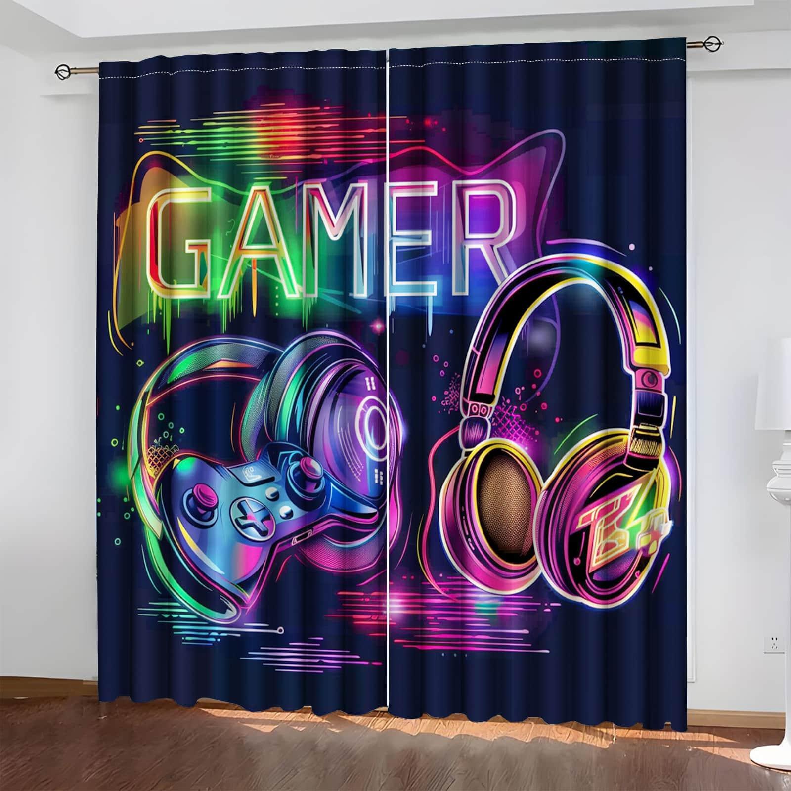 ผ้าม่านลายเกมเมอร์พร้อมคอนโทรล - Esports Gaming Youtube บทวิจารณ์และราคา