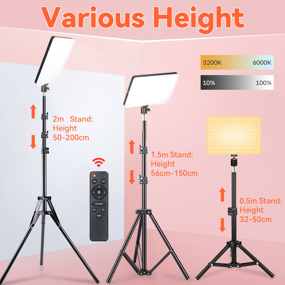 LED แฟลชวิดีโอสตูดิโอถ่ายภาพชุ - Led Light Panel Stream บทวิจารณ์และราคา