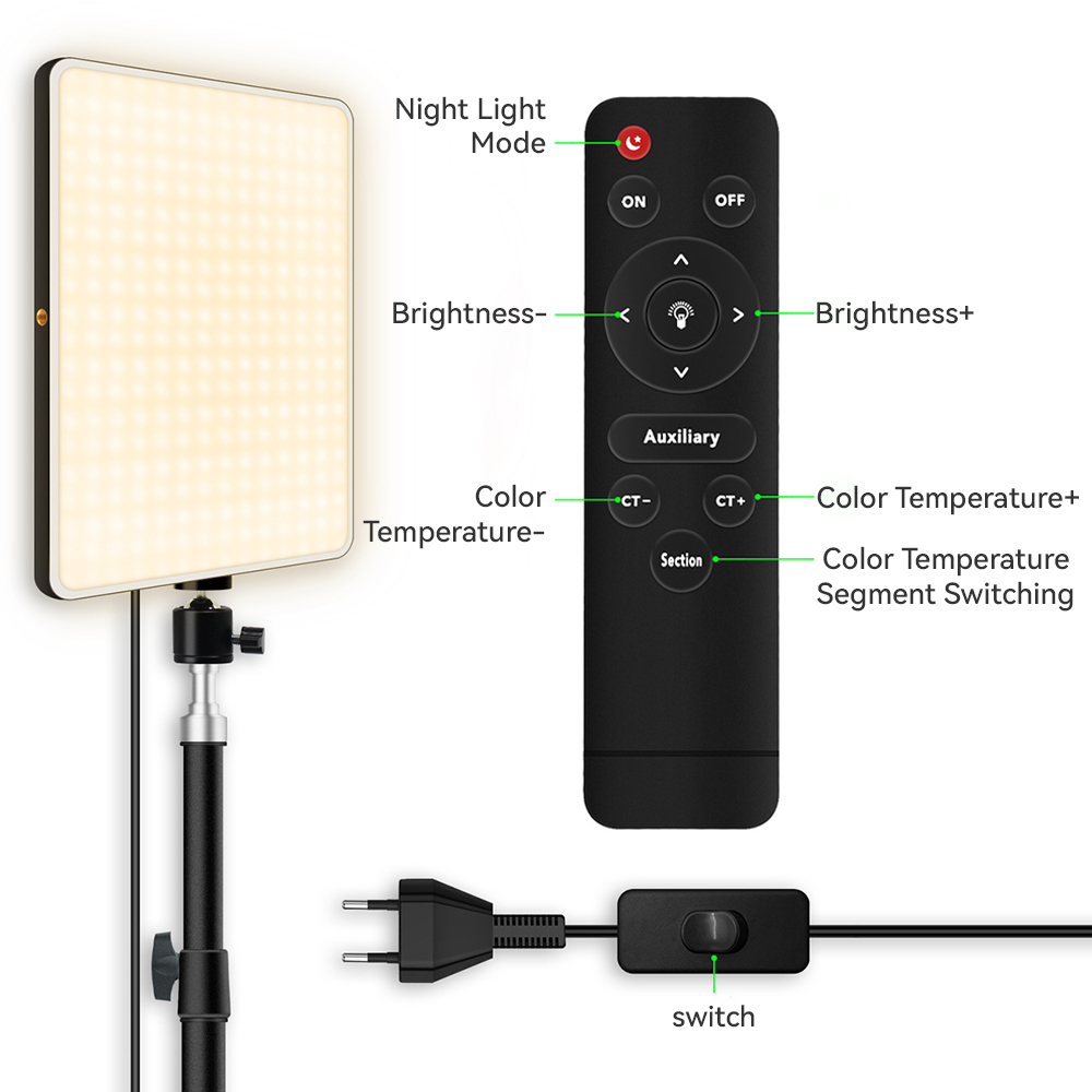 LED แฟลชวิดีโอสตูดิโอถ่ายภาพชุ - Led Light Panel Stream บทวิจารณ์และราคา