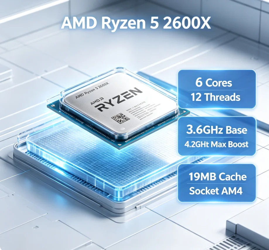ซีพียู AMD Ryzen 5 2600X สำหรั - Amd Cpu Ryzen 5 บทวิจารณ์และราคา