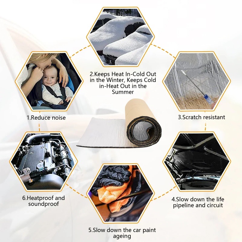 แผ่นซับเสียงรถยนต์ ขนาด 200x50 - Sound Dampening Foam บทวิจารณ์และราคา