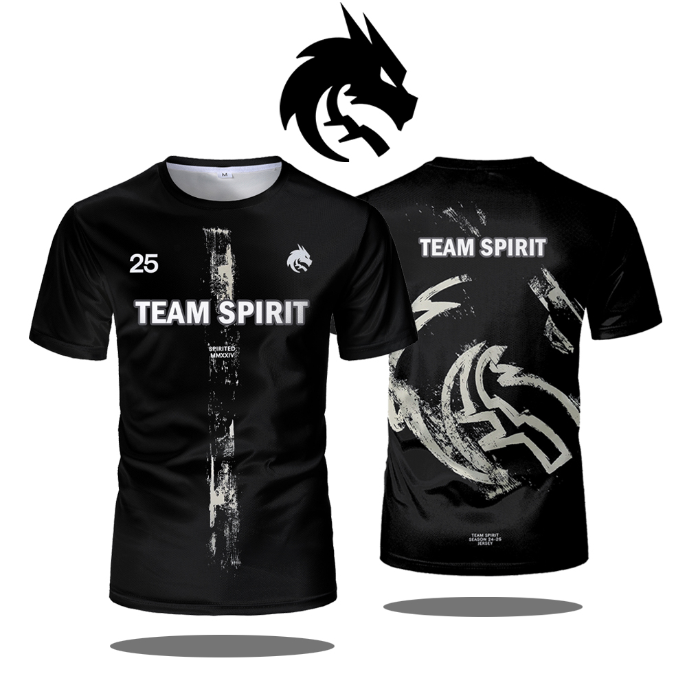 ทีม Spirit 2025 เสื้อใหม่ CS2  - Esports Gaming T Shirt บทวิจารณ์และราคา