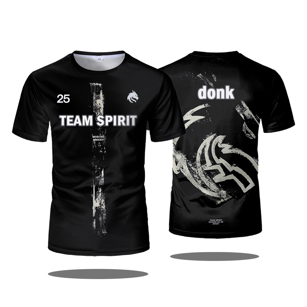 ทีม Spirit 2025 เสื้อใหม่ CS2  - Esports Gaming T Shirt บทวิจารณ์และราคา