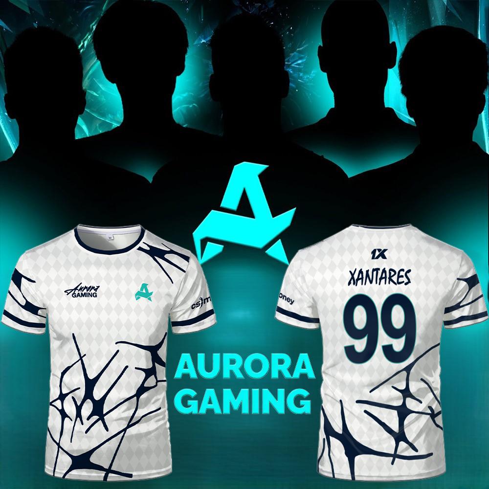 ทีมกีฬา Aurora Gaming Jersey เ - Esports Gaming T Shirt บทวิจารณ์และราคา