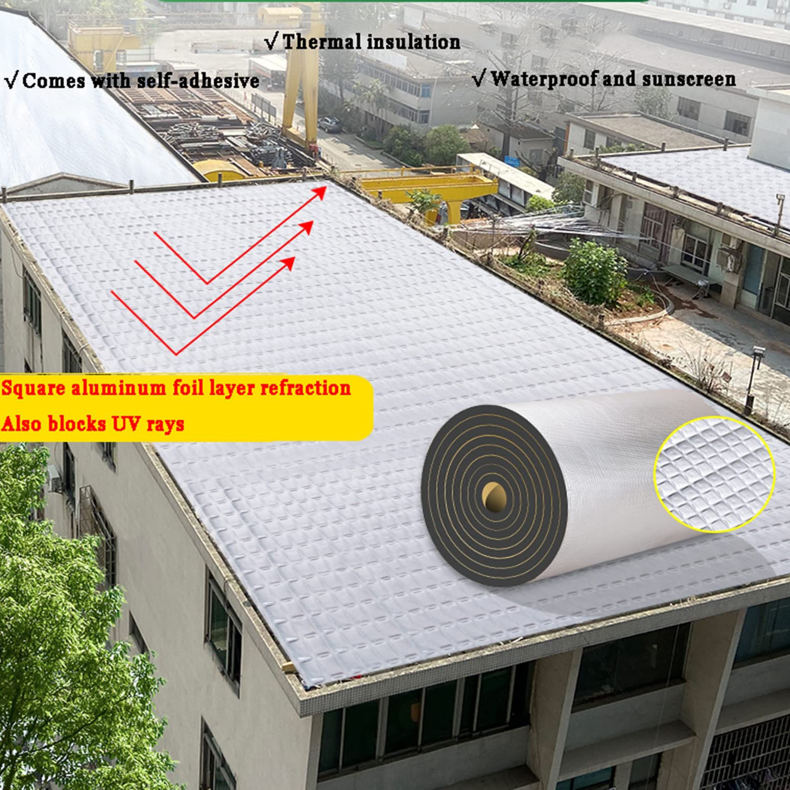 แผ่นฉนวนกันความร้อนและเสียง 10 - Sound Dampening Foam บทวิจารณ์และราคา